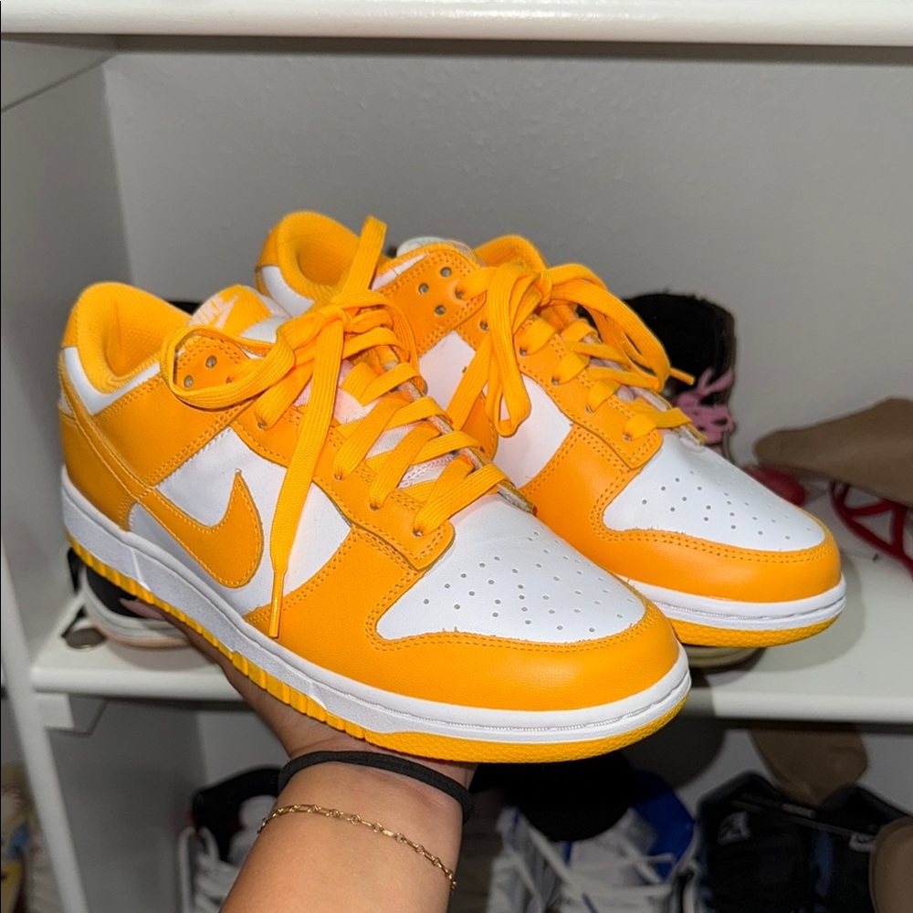 Nike Bright Yellow and White Sneakers